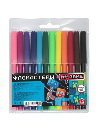 Фломастеры 12 цв. "My Game"